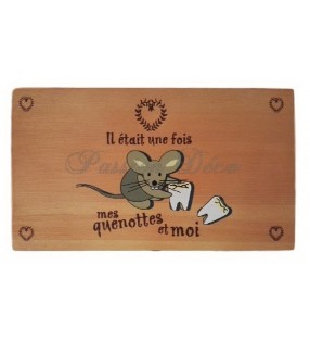 Grande boîte à dents "Mes Quenottes et moi" avec empreintes