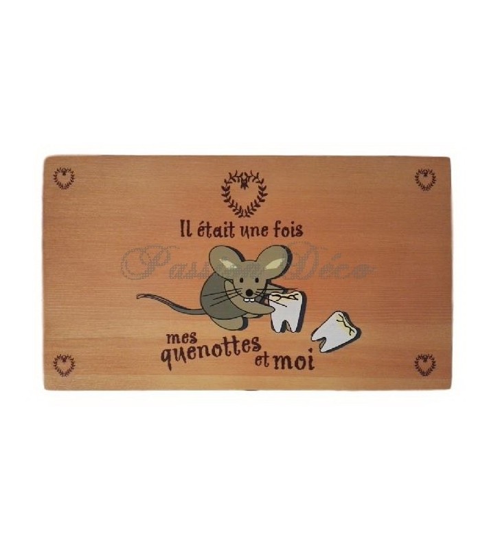 Grande boîte à dents "Mes Quenottes et moi" avec empreintes