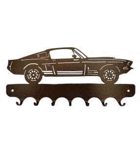 Accroche-clés, décor en métal, Mustang