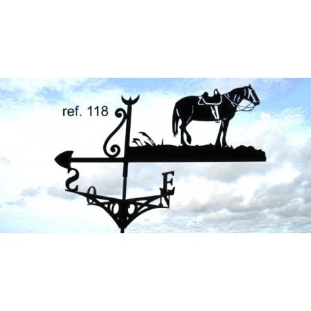 Girouette De Toit En Forme De Lévrier Noir Mat - Acier Et PVC - 90 Cm - Pour Savoir D'où Vient Le Vent !