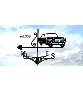 Girouette de toit Peugeot 404, en acier ou en inox