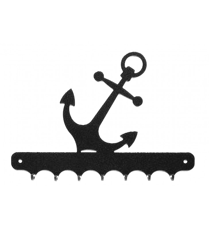 Accroche-clés, décor en métal, Ancre marine