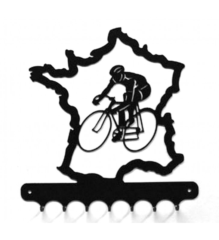 Accroche-clés, décor en métal, Le Tour de France