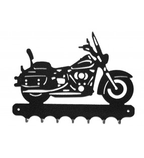 Accroche-clés, décor en métal, moto Harley