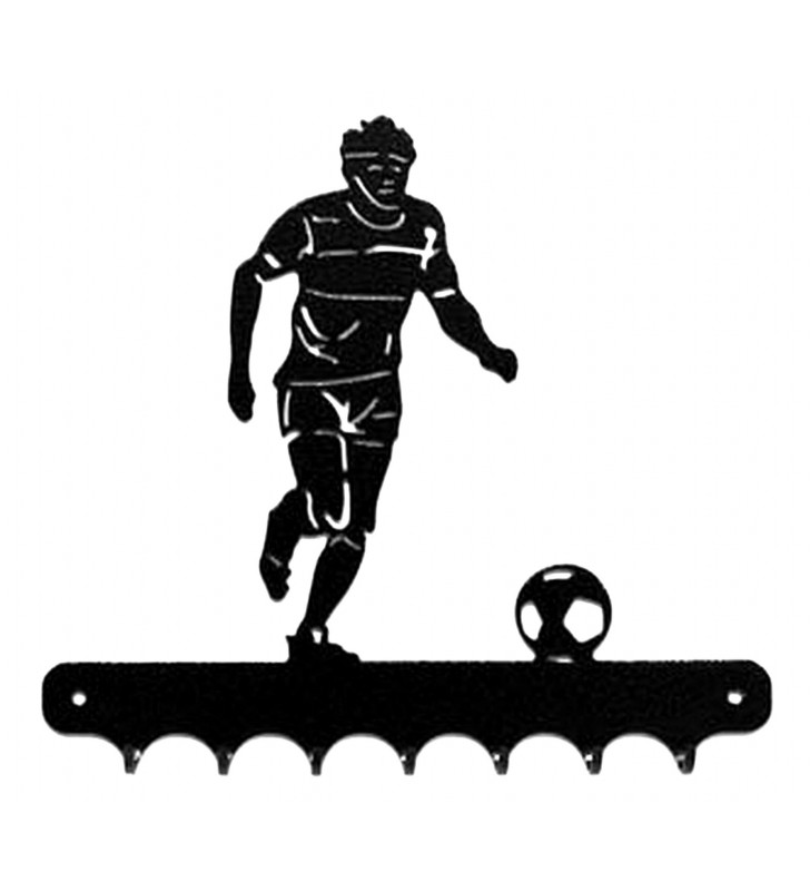 Accroche-clés, décor en métal, Footballeur