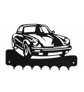 Accroche-clés, décor en métal, Porsche 911