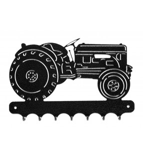 Accroche-clés, décor en métal, Tracteur Petit Gris Renault