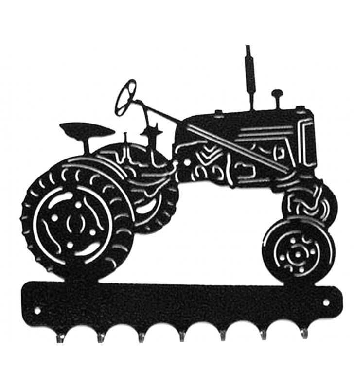 Accroche-clés, décor en métal, Tracteur Farmall