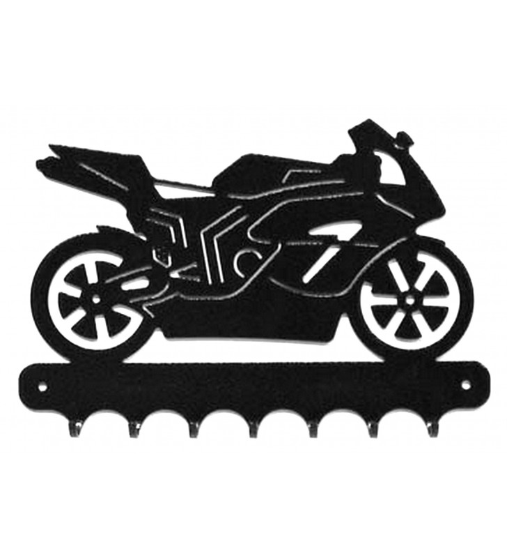 Accroche-clés, décor en métal, moto Honda Repsol