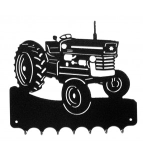 Accroche-clés, décor en métal, Tracteur Massey Ferguson 135