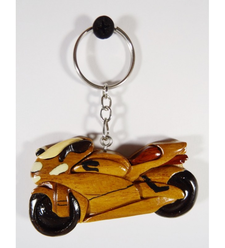 Porte-clés en bois décoratif, Moto Ducati