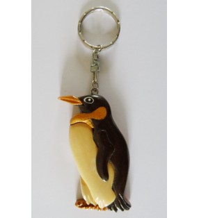Porte-clés en bois décoratif, Pingouin