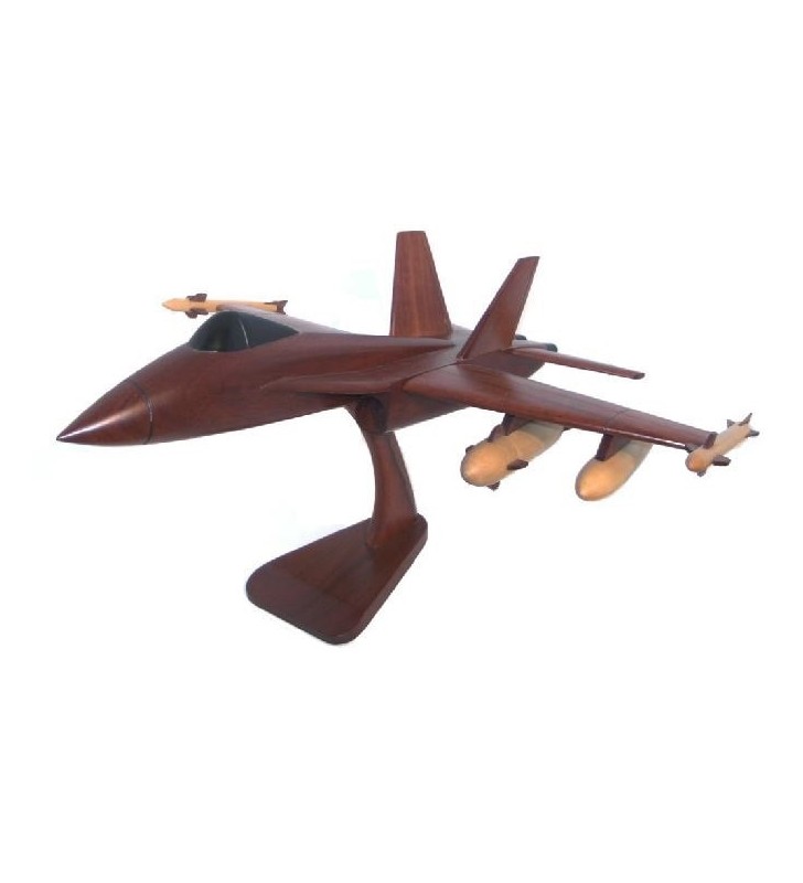 Le F 18, maquette avion en bois, déco pour collectionneurs