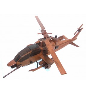 Hélicoptère Cobra, maquette en bois, déco pour collectionneurs