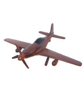 Le Mustang P51, maquette avion en bois, déco pour collectionneurs