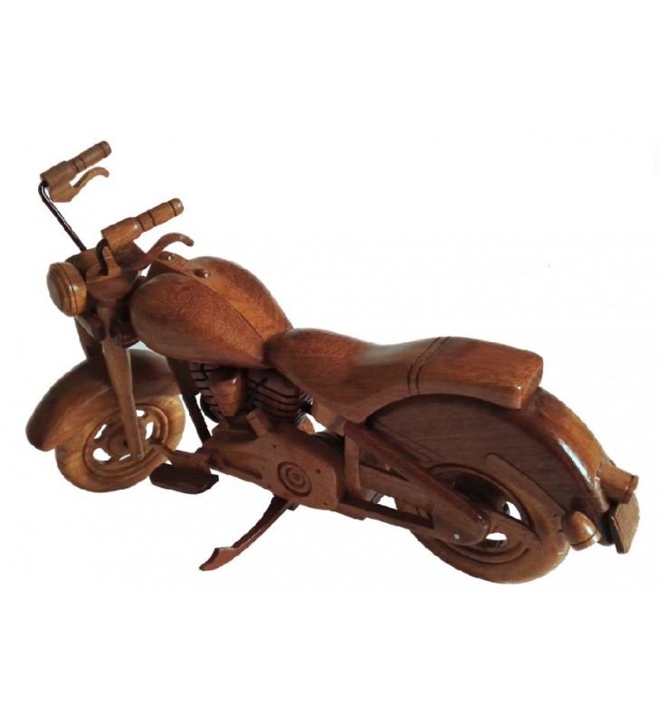 Maquette de moto en bois, modèle Harley Davidson