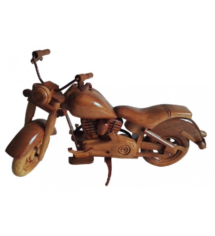 Maquette de moto en bois, modèle Harley