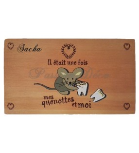 Boîte à dents de lait, empreintes et bracelet naissance, personnalisée au prénom de l'enfant