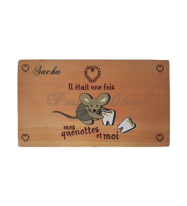 Boîte à dents de lait, empreintes et bracelet naissance, personnalisée au prénom de l'enfant