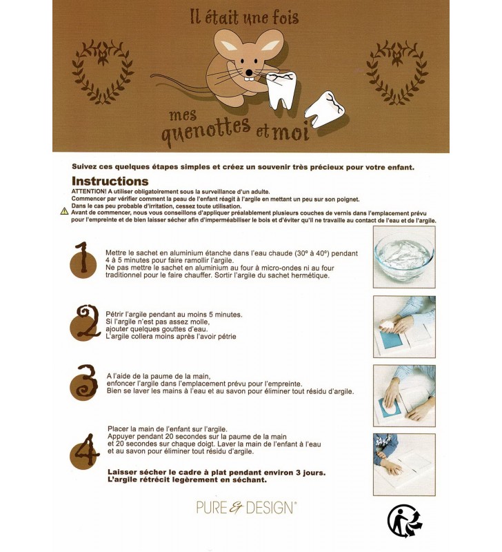 Notice explicative pour la réalisation des empreintes de la main et du pied