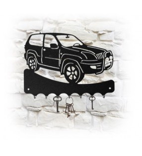 Accroche-clés mural en métal, décor 4x4 Toyota