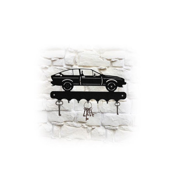 Accroche-clés mural en métal, décor Alfa Roméo GTV V6