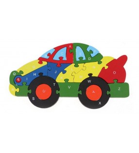 Puzzle 3D, apprentissage chiffres et lettres, modèle voiture