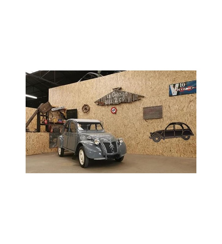 Enseigne en métal, Citroën 2CV, pour décoration intérieure et extérieure