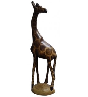 Girafe en bois pour déco africaine