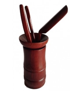 Service à thé chinois traditionnel en bois avec accessoires