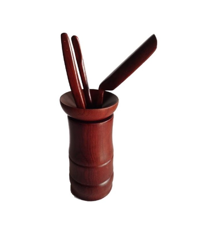 Service à thé chinois traditionnel en bois avec accessoires