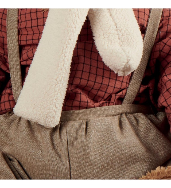 Ours en peluche SILAS de Louise Mansen, tenue élégante et écharpe